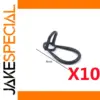 Matte Black Hook Accessories for Minifigures X10