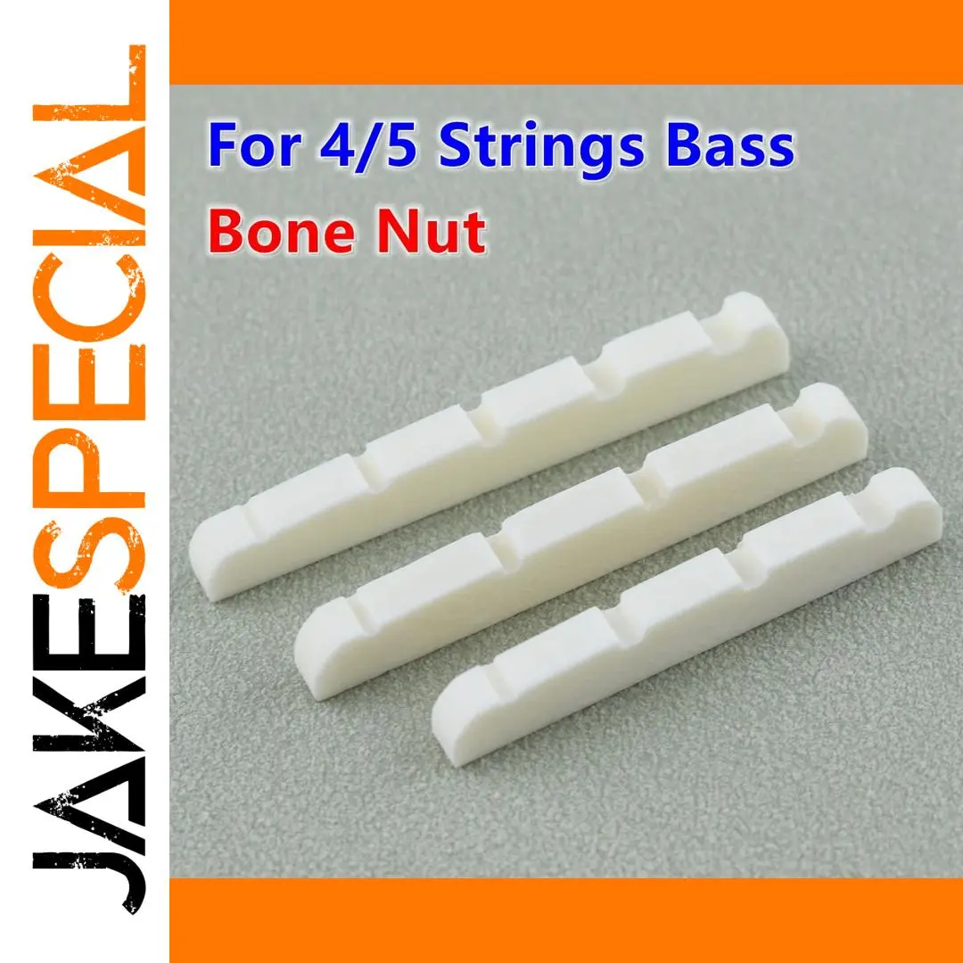 Real Bone Nut for 5 Strings Bass 45MM 1 Real Bone Nut for 5 Strings Bass 45MM