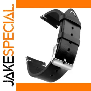 Genuine Black Leather Watch Band 20cm Compatibility