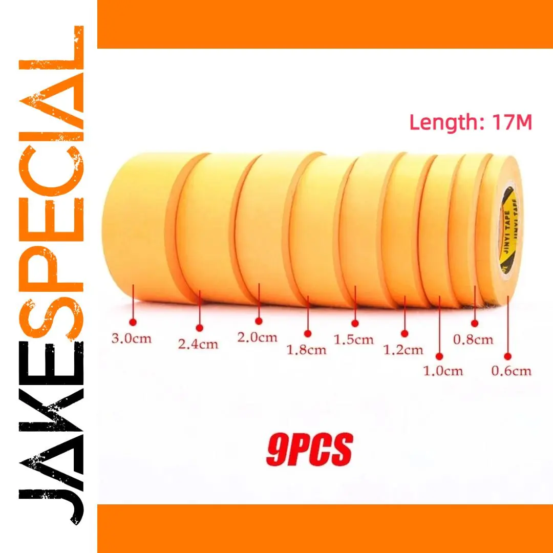 Model Masking Tape Set - Yellow 9 Rolls 1 Model Masking Tape Set - Yellow 9 Rolls