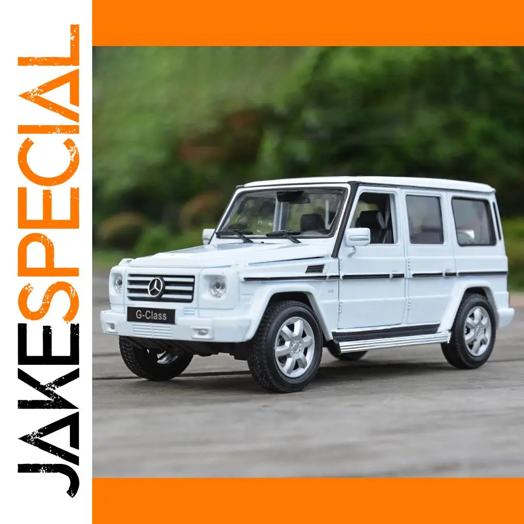 WELLY 1:24 White Mercedes-Benz G-Class G500 Model 1 WELLY 1:24 White Mercedes-Benz G-Class G500 Model