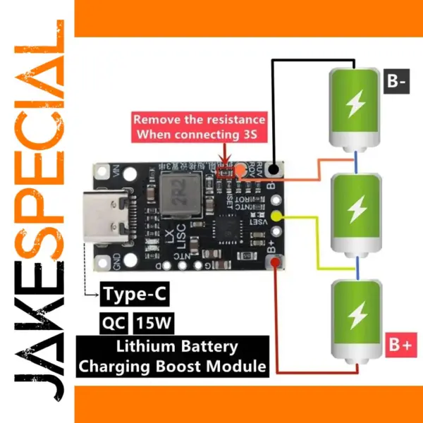 2S 3S Type-C USB BMS Charging Module 15W