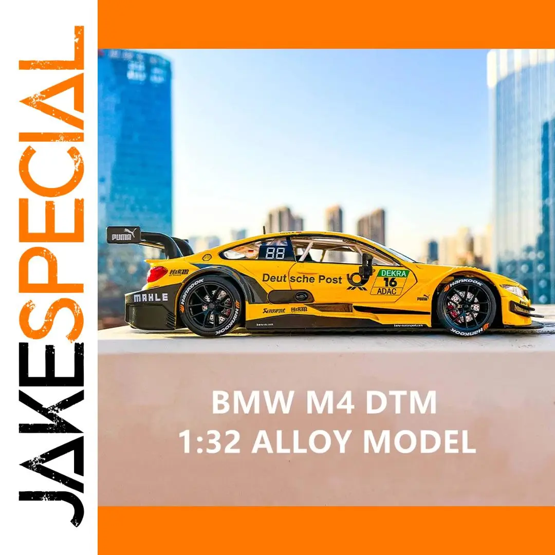 1:24 BMW M4 DTM Diecast Model Car Yellow 1 1:24 BMW M4 DTM Diecast Model Car Yellow