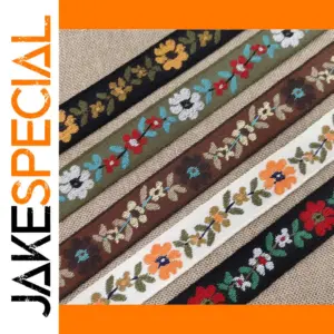 Vintage Floral Embroidered Ribbon Trim 2cm