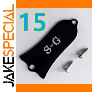 Black 2-Ply Electric Guitar Truss Rod Cover