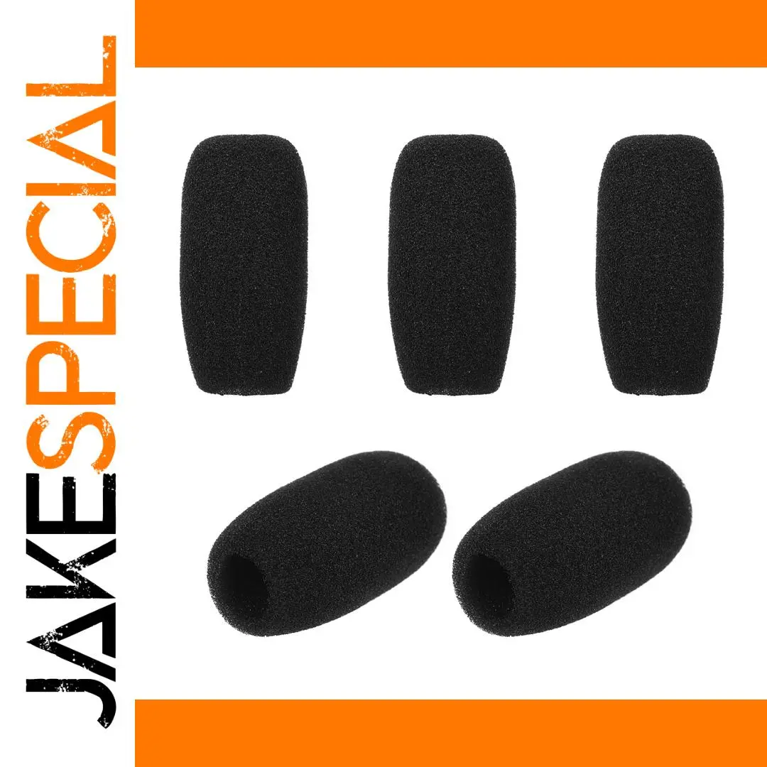 Black Mini Microphone Windscreens Pack of 5 1 Black Mini Microphone Windscreens Pack of 5
