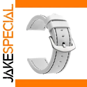 White Leather Watch Strap for 18mm-24mm Watches