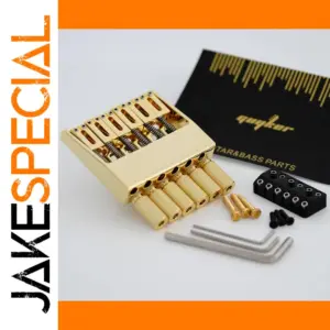 6 String Headless Guitar Bridge Tailpiece Gold