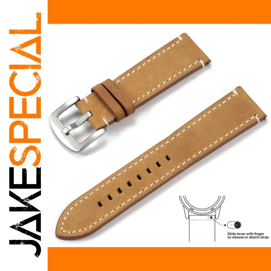 Vintage Brown Leather Watchband 22cm 20mm 22mm 1 Vintage Brown Leather Watchband 22cm 20mm 22mm