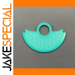 Teal Wave Pattern Decorative Rotor Plate