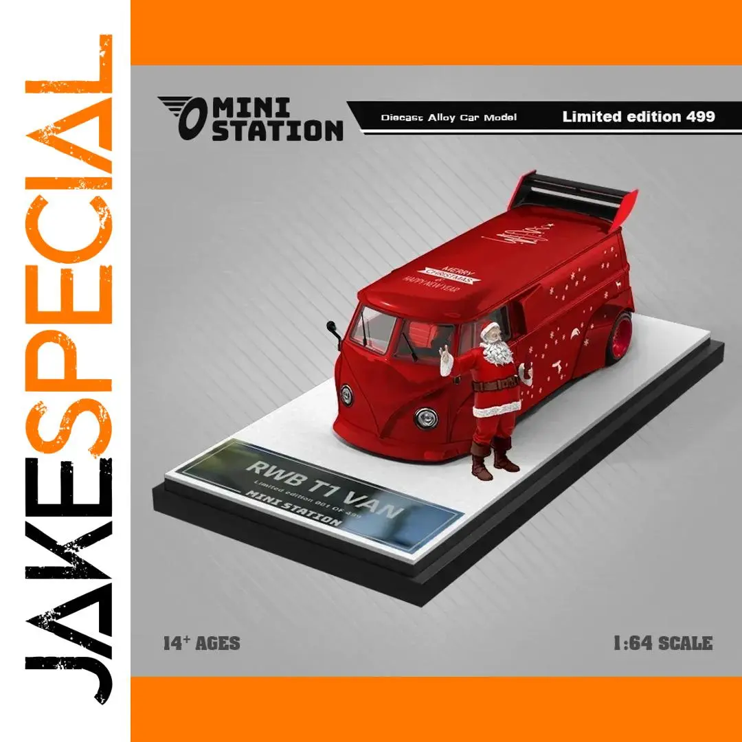 Mini Station 1:64 Christmas Metallic Red Van 1 Mini Station 1:64 Christmas Metallic Red Van