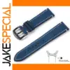 Vintage Genuine Leather Watchband 22cm Dark Blue