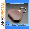 12Pcs PU Leather Guitar Picks Case with Key Ring
