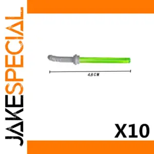 10 Translucent Green Light Saber Accessories
