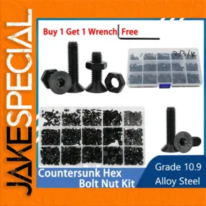 Grade 10.9 Carbon Steel Bolt Nut Kit M2-M6