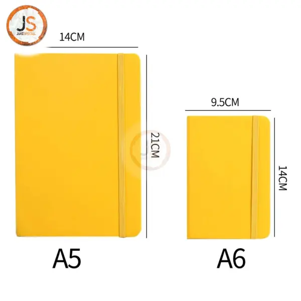 Solid Color Faux Leather Notebook A6 Size - Image 5
