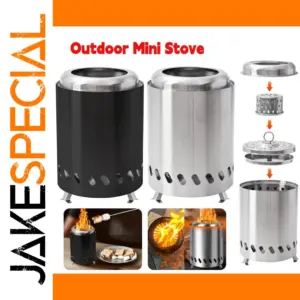 Mini Tabletop Fire Pit with Stainless Steel Design