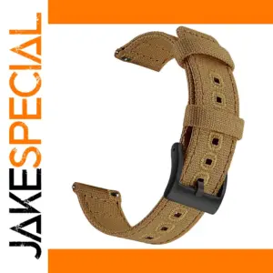 Dark Khaki Canvas Quick Release Watch Band 22 cm