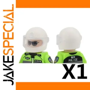 Police Minifigure with Motorcycle Helmet