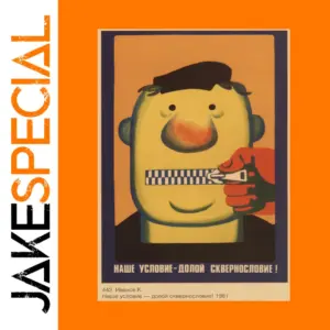Soviet Cartoon Art Retro Wall Poster