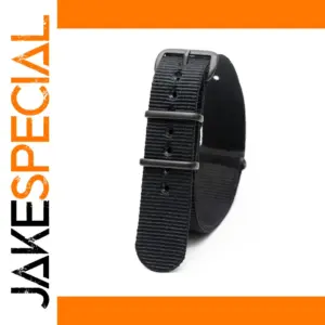 Durable Black Nylon Watch Strap 18-24MM