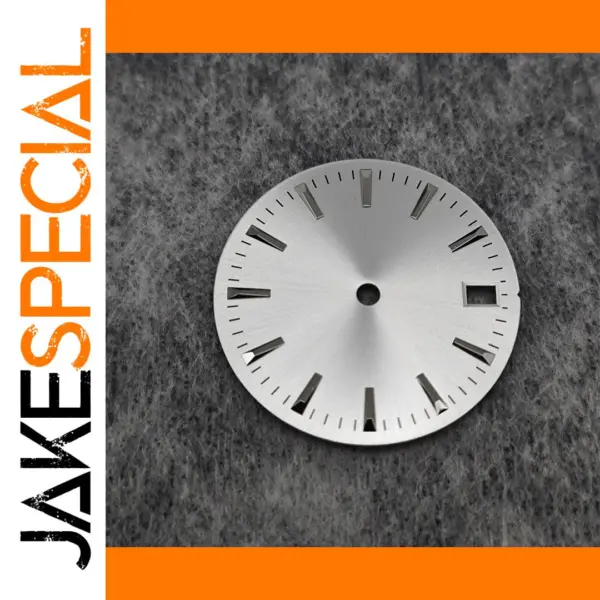28.5mm Silver Watch Dial for NH35/36/4R/7S