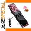 Colorful Vintage Guitar Strap with Picks