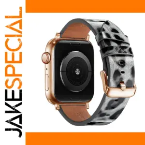 Leopard Leather Strap for Apple Watch 38-49mm