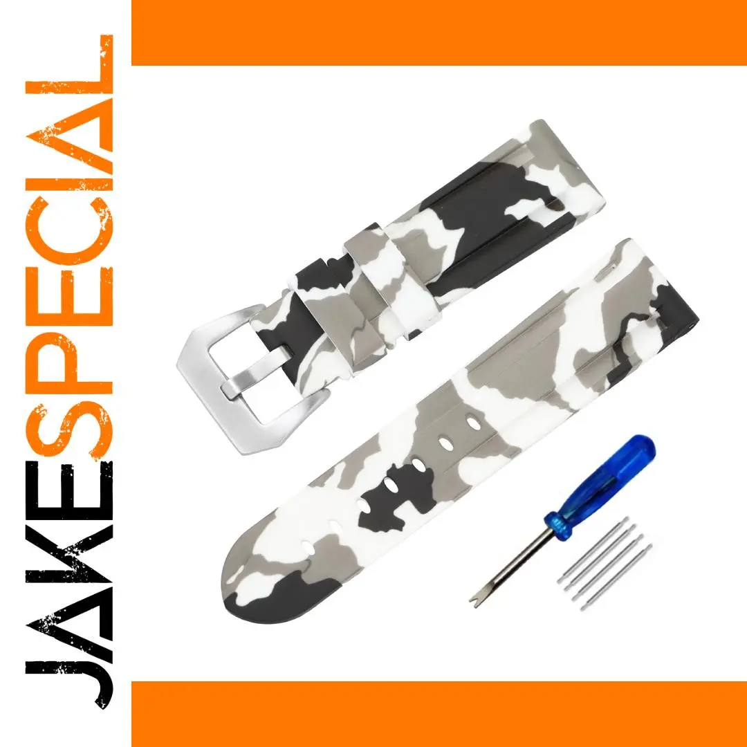 Silicone Watch Band with Camouflage Design 1 Silicone Watch Band with Camouflage Design