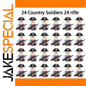 24pcs WWII Military Soldier Minifigures Set