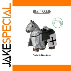 Teutonic War Horse Building Block Figure