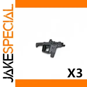 Black Submachine Gun Accessory for Block Figures X3