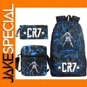 CR7 3pcs Backpack Set with Accessories