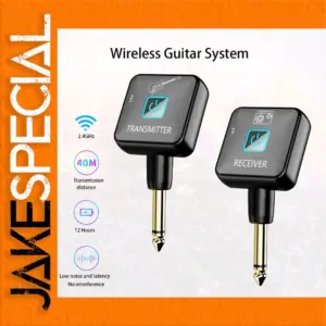 Wireless Guitar System with 2 Transmitters and Receiver