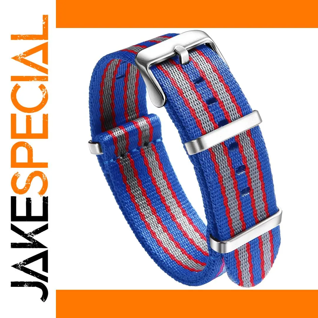 Vibrant Nylon Watch Band for 20mm 22mm Dials 1 Vibrant Nylon Watch Band for 20mm 22mm Dials