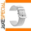 White Leather Watch Strap with Silver Buckle 18-24mm