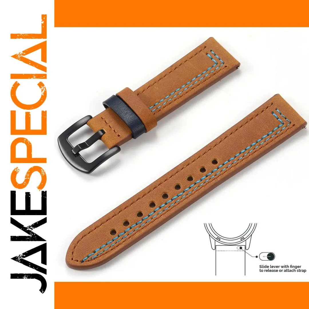 Vintage Genuine Leather Watchband 22mm or 20mm 1 Vintage Genuine Leather Watchband 22mm or 20mm