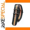 Durable Nylon Watch Strap with Stripes 18-24mm