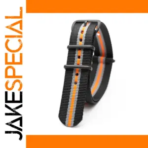 Durable Nylon Watch Strap with Stripes 18-24mm