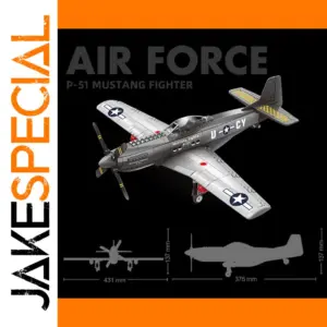 P-51 Mustang WWII Aircraft Model 431 mm Long