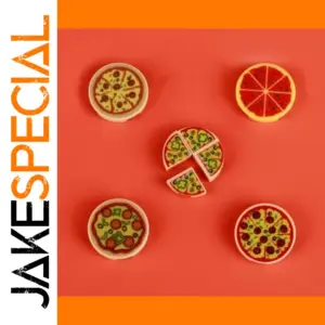 Colorful Toy Food Set with Pizza and Fruit Slices