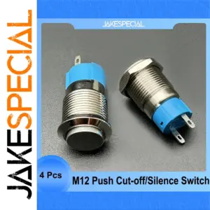 M12 Blue Push Button Switch Set of 4