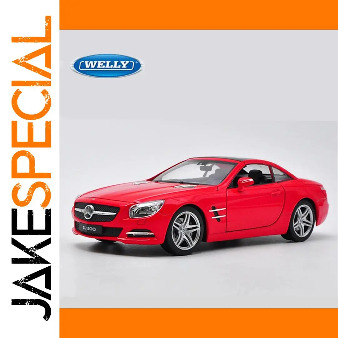 WELLY 1:24 Scale Red Mercedes-Benz SL500 Model 1 WELLY 1:24 Scale Red Mercedes-Benz SL500 Model