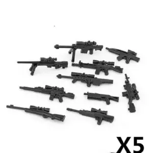 Black Plastic Military Style Toy Rifle Set