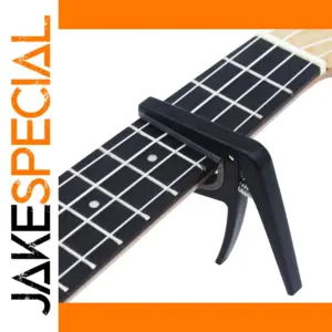 Black Ukulele Capo Quick Change Tuner