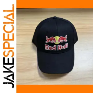 Red Bull Black Baseball Cap with 3D Logo