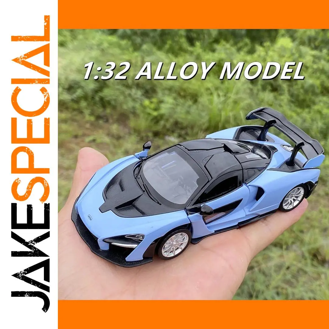 1:32 McLaren Senna Diecast Model Car Blue 1 1:32 McLaren Senna Diecast Model Car Blue
