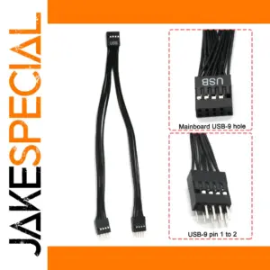 USB 9-Pin to 2x 9-Pin Motherboard Splitter Cable