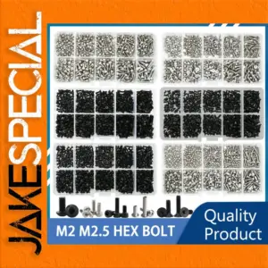 500-Piece M2 M2.5 Screw Bolt Assortment Kit