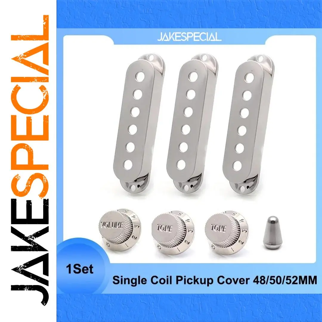 Silver Pickup Cover Set for SSS Electric Guitars 1 Silver Pickup Cover Set for SSS Electric Guitars